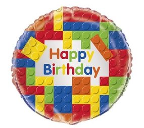 Creative Converting Lego Heliumballon Partyzeit (unaufgeblasen) 45 cm | pro Stück