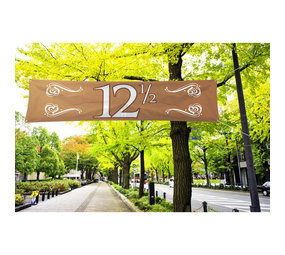 Folat Spandoek 12,5 jaar getrouwd | 180cm Folat Spandoek 12,5 jaar getrouwd | 180cm