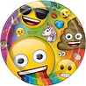 Unique Party Assiette Emoji arc-en-ciel amusant 23 cm | 8 pièces