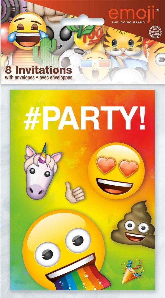 Emoji Fun Rainbow Invitation | 8 pieces