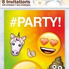 Emoji-Spaß-Regenbogen-Einladung | 8 Stück Emoji-Spaß-Regenbogen-Einladung | 8 Stück