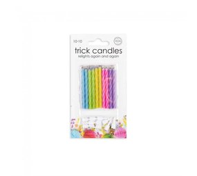 WeFiesta Colored fake cake candles | 10 pieces