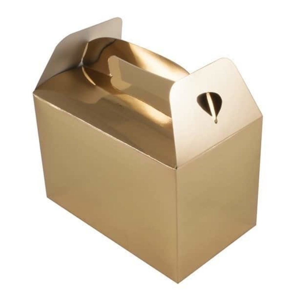 Oaktree Party Favor Box Gold Metallic 15x9x10cm | 6 pieces