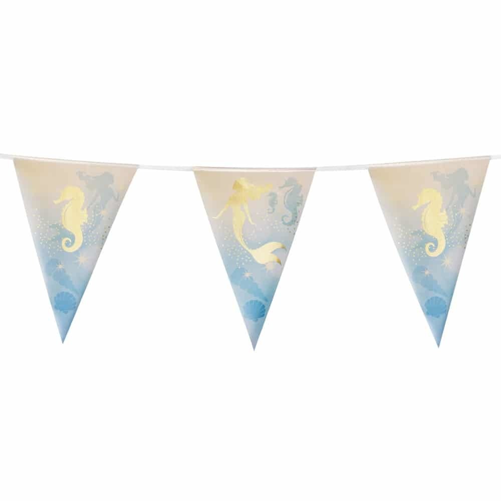 Boland Zeemeermin Glitter Vlaggenlijn Slinger 4mtr | per stuk Boland Zeemeermin Glitter Vlaggenlijn Slinger 4mtr | per stuk