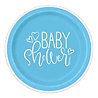 Unique Party Baby Shower bordje hartjes blauw 18cm | 8 stuks Unique Party Baby Shower bordje hartjes blauw 18cm | 8 stuks