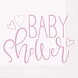 Babyparty-Servietten mit rosa Herzen | 16 Stück