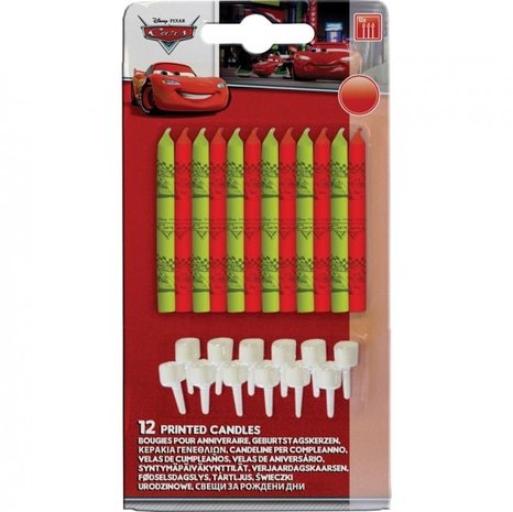Procos Party Bougies pour gâteau Voitures | 12 pièces