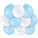Unique Party Baby Shower balloons blue and white hearts | 10 pieces