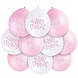 Unique Party Rosa-weiße Herzballons für die Babyparty | 10 Stück