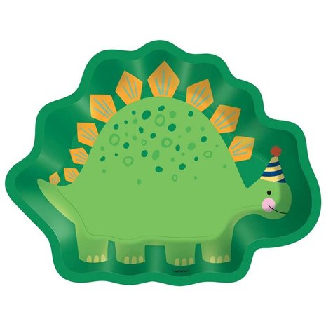 Riethmüller Assiette en forme de Dino-Mite 23 cm | 8 pièces