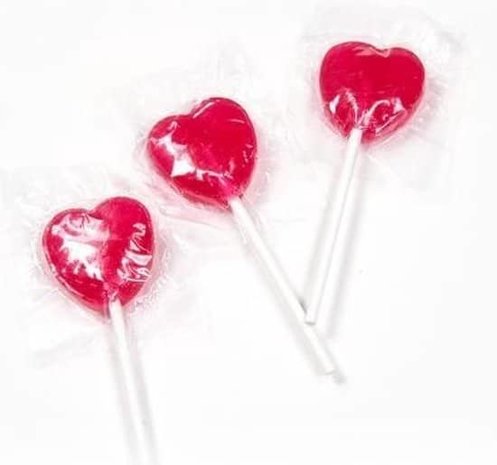 Hamlet Heart-shaped lollipop 8cm | 100 pieces