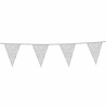 Paper Dreams Silberne Glitzer-Wimpelgirlande 20x30cm | 6 Meter