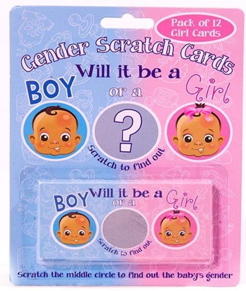 Gender Reveal Scratch Cards GIRL | 12 pieces