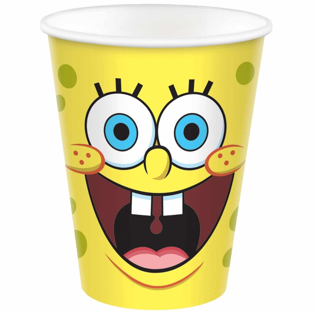 Amscan SpongeBob face cup | 8 pieces
