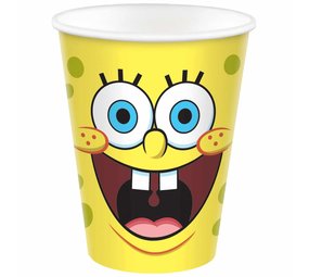 Amscan SpongeBob beker gezicht | 8 stuks Amscan SpongeBob beker gezicht | 8 stuks