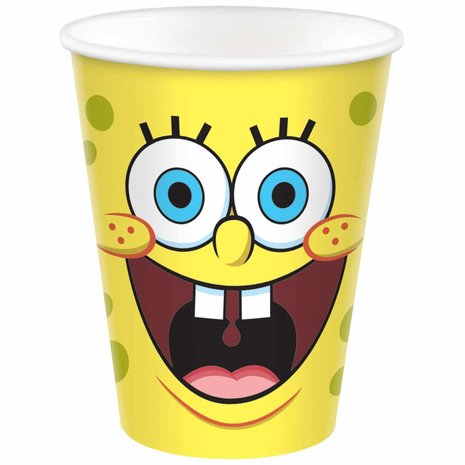 Amscan SpongeBob-Gesichtsbecher | 8 Stück