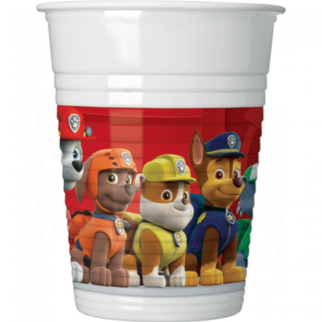 Procos Party Paw Patrol Einsatzbereite Becher 200 ml | 8 Stück