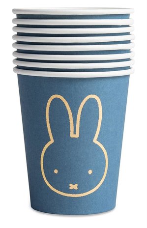 Haza - Witbaard Gobelets Miffy Baby bleus 250 ml | 8 pièces
