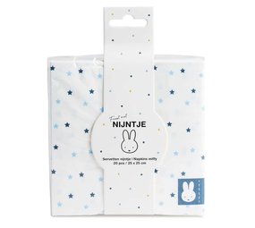 Haza - Witbaard Miffy Servietten, Babyblau, 25 x 25 cm | 20 Stück