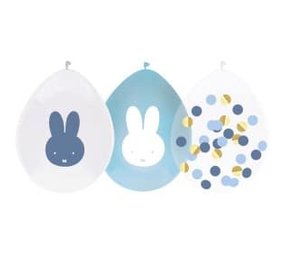 Haza - Witbaard Miffy-Luftballons in Hellblau | 5 Stück