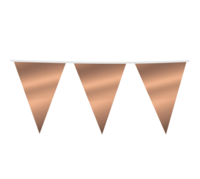 XL Wimpelkette in Metallic-Roségold | 10 m