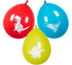 Boland Dinosaurus Feestje Ballonnen 25cm | 6 stuks Boland Dinosaurus Feestje Ballonnen 25cm | 6 stuks