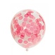 Ballons rose clair à confettis 30 cm | 6 pièces