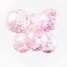 Licht Roze ballonnen met Confetti 30cm | 6 stuks Licht Roze ballonnen met Confetti 30cm | 6 stuks