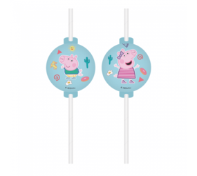 Amscan Pailles Peppa Pig « Jeux salissants » 21 cm | 4 pièces