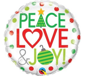 Helium balloon Peace Love and Joy | 45 cm