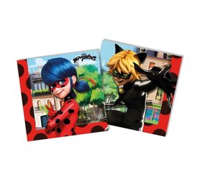 Procos Party Miraculous Ladybug Servetten 33x33cm | 20 stuks Procos Party Miraculous Ladybug Servetten 33x33cm | 20 stuks