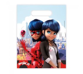 WeFiesta Sachets cadeaux Miraculous Ladybug 16x24cm | 6 pièces