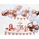 arche de ballons or rose