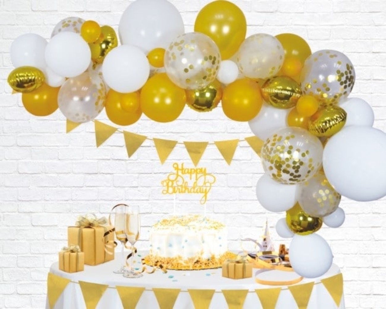 WeFiesta Arche de ballons dorée