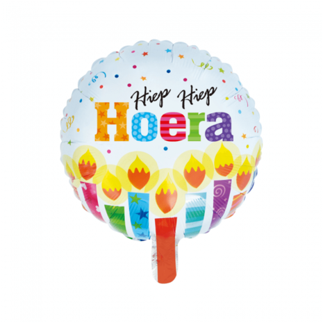 WeFiesta Ballon à l'hélium Hip Hip Hourra | 45 cm