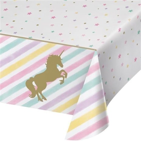 Creative Converting Tischdecke „Einhorn Glitzer“ 137 x 259 cm | pro Stück
