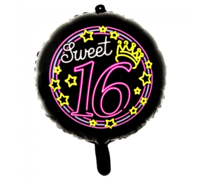 WeFiesta Helium ballon Sweet Sixteen Neon WeFiesta Helium ballon Sweet Sixteen Neon
