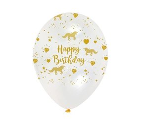 Creative Converting Einhorn-Glitzerballons 30 cm | 6 Stück