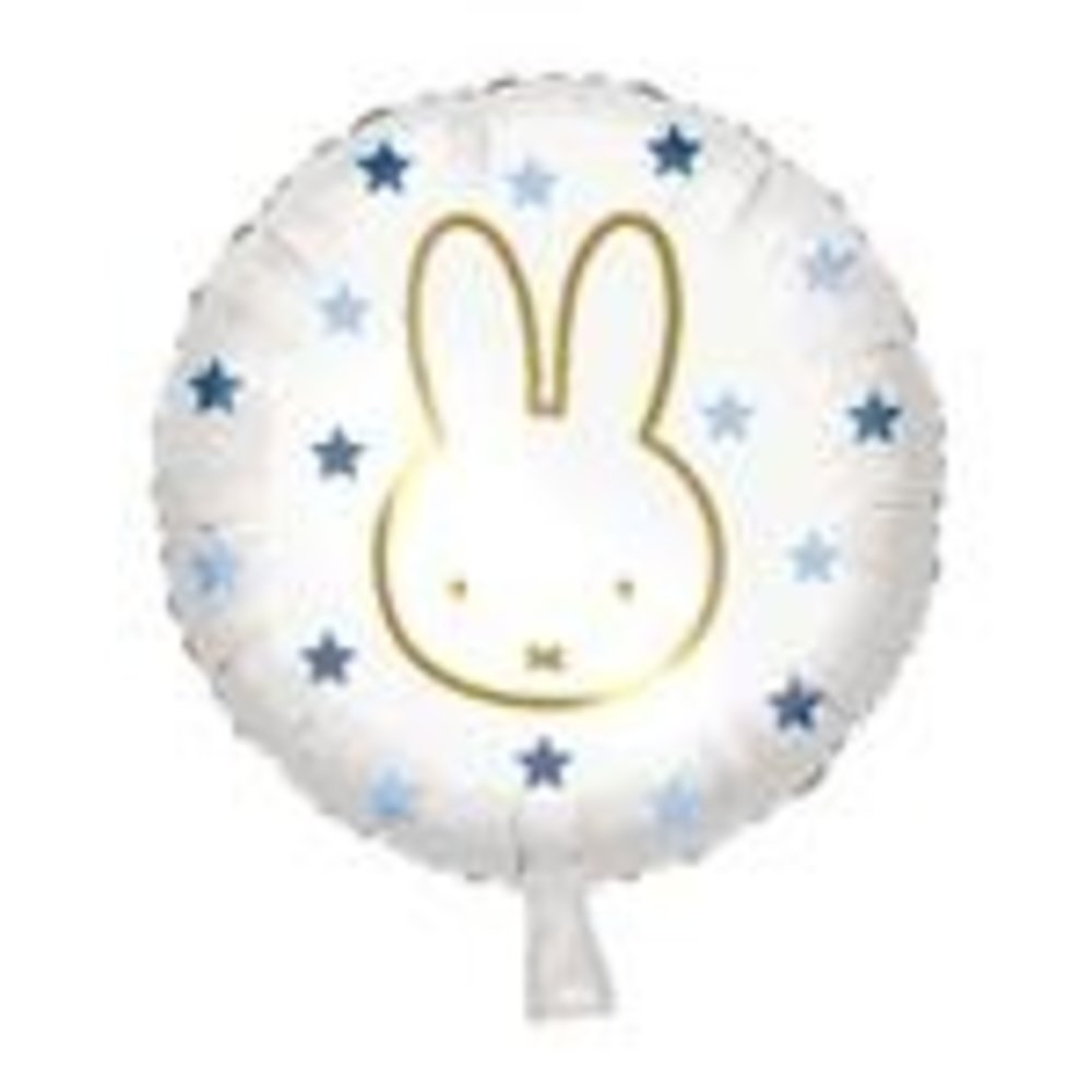 Haza - Witbaard Nijntje Baby Blauw Folie Ballon 45cm | per stuk Haza - Witbaard Nijntje Baby Blauw Folie Ballon 45cm | per stuk