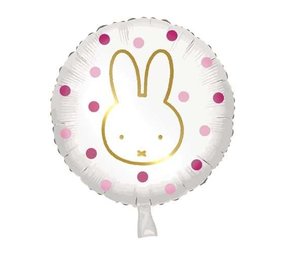 Haza - Witbaard Miffy Babyrosa Folienballon 45 cm | pro Stück