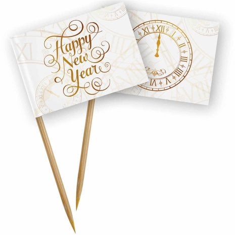 Happy New Year Picks | 50 pieces Happy New Year Picks | 50 pieces