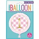 Unique Party Ballon à l'hélium pour 1er anniversaire, à carreaux rose doré | dégonflé