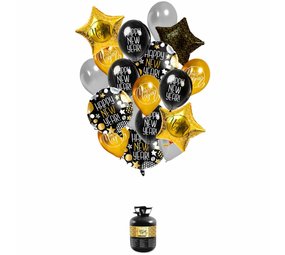 Folat Helium tank voor 30 ballonnen Nieuw Jaar Set | 20 delig Folat Helium tank voor 30 ballonnen Nieuw Jaar Set | 20 delig