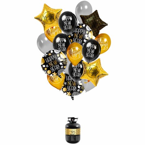 Folat Bouteille d'hélium pour 30 ballons - Kit Nouvel An | 20 pièces