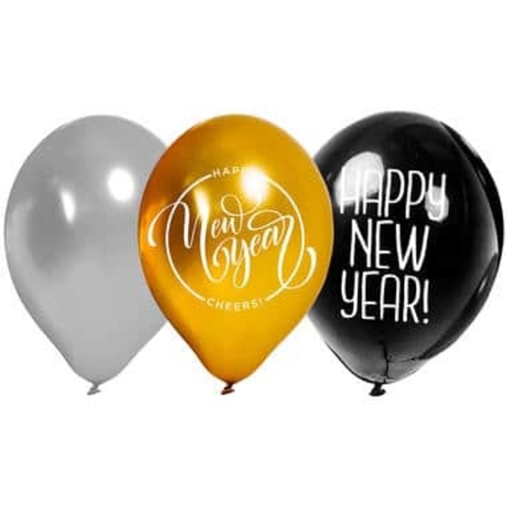 Folat Heliumflasche für 30 Ballons – Neujahrsset | 20-teilig