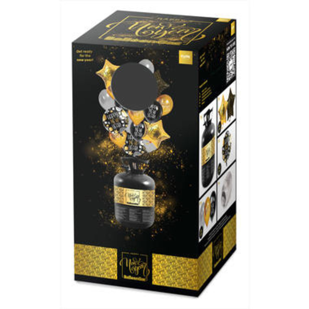 Folat Heliumflasche für 30 Ballons – Neujahrsset | 20-teilig