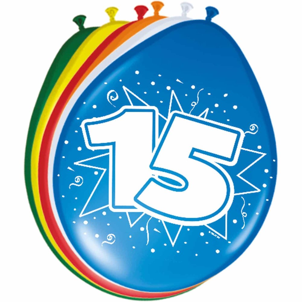 Folat Balloons 15 years 30cm | 8 pieces
