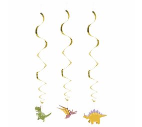 Boland Dinosaur Party Hanging Decoration Swirls 85cm | 3 pieces