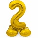 Cijfer Ballon 2 staand goud | 72 cm Cijfer Ballon 2 staand goud | 72 cm