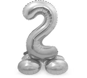 Godan Number Balloon 2 Standing Silver | 72cm